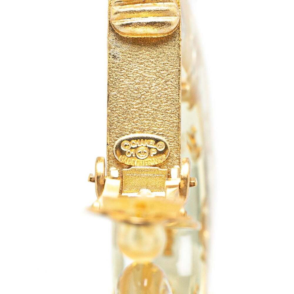 CHANEL Authentic White Logo Earrings - Picture 3 of 3